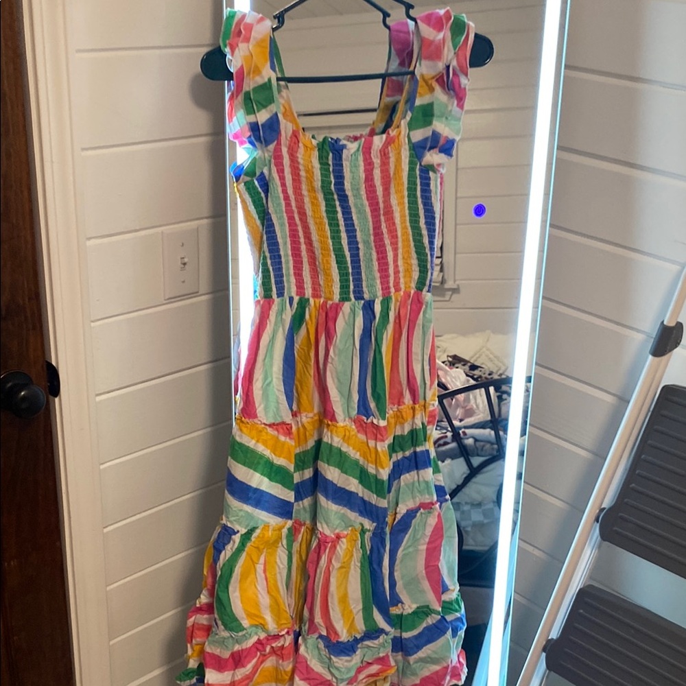 Colorful Striped Kids Dress